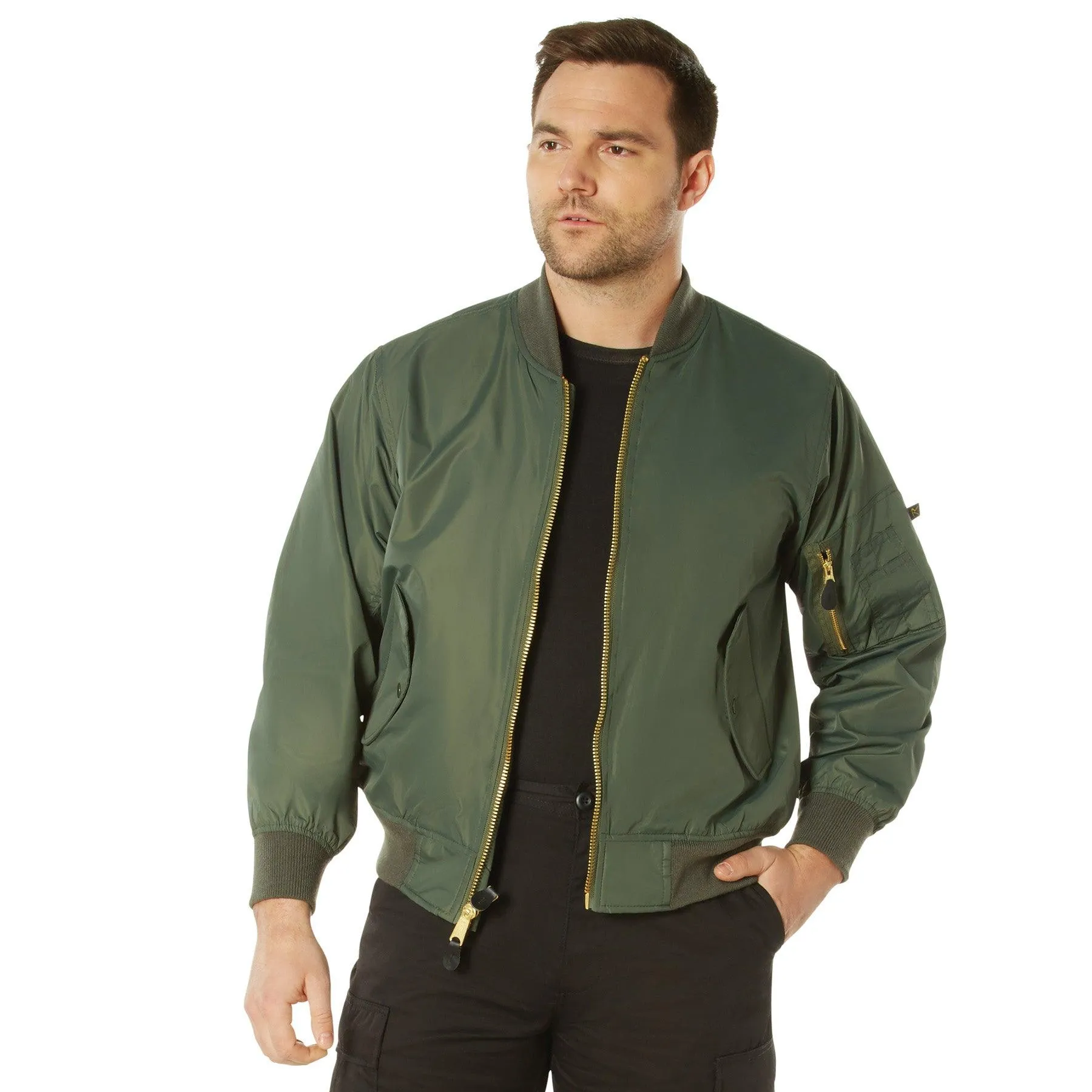 Rothco Mens Lightweight MA-1 Nylon Flight Jacket