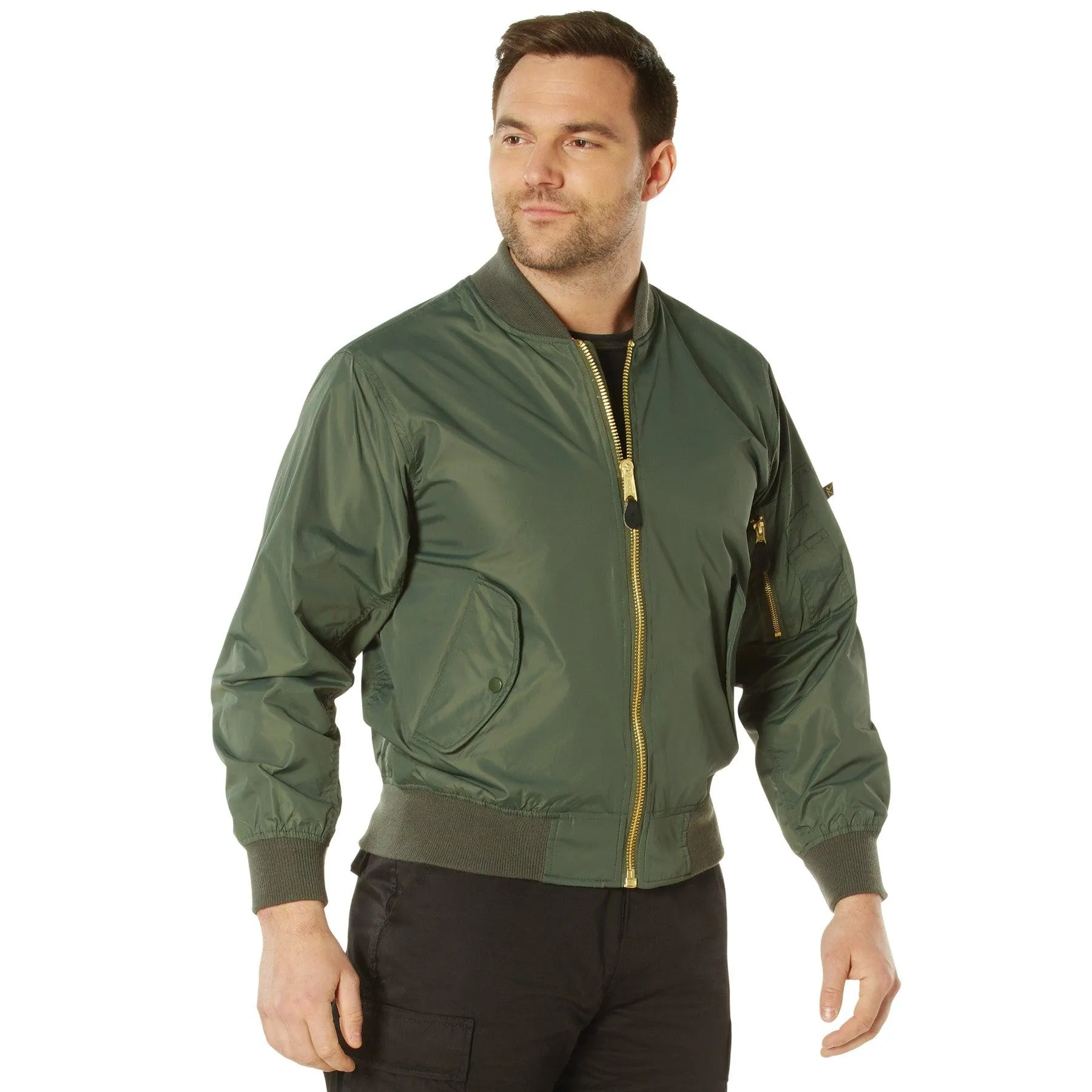 Rothco Mens Lightweight MA-1 Nylon Flight Jacket