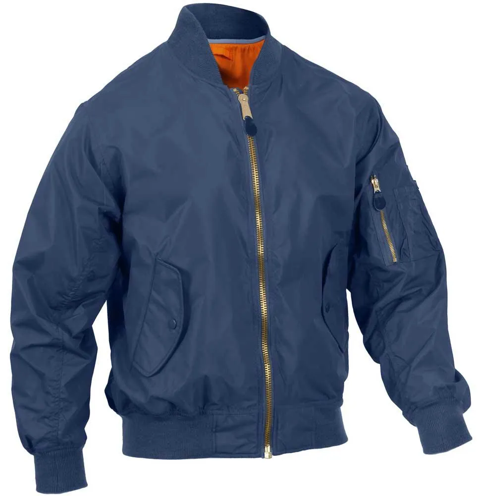 Rothco Mens Lightweight MA-1 Nylon Flight Jacket