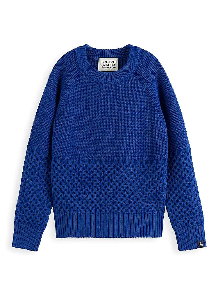 Scotch & Soda Boys Cable Knit Pullover _Blue 167733-4869