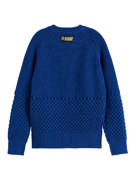 Scotch & Soda Boys Cable Knit Pullover _Blue 167733-4869