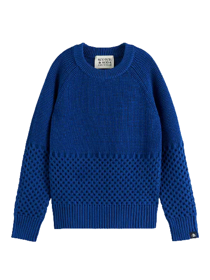 Scotch & Soda Boys Cable Knit Pullover _Blue 167733-4869