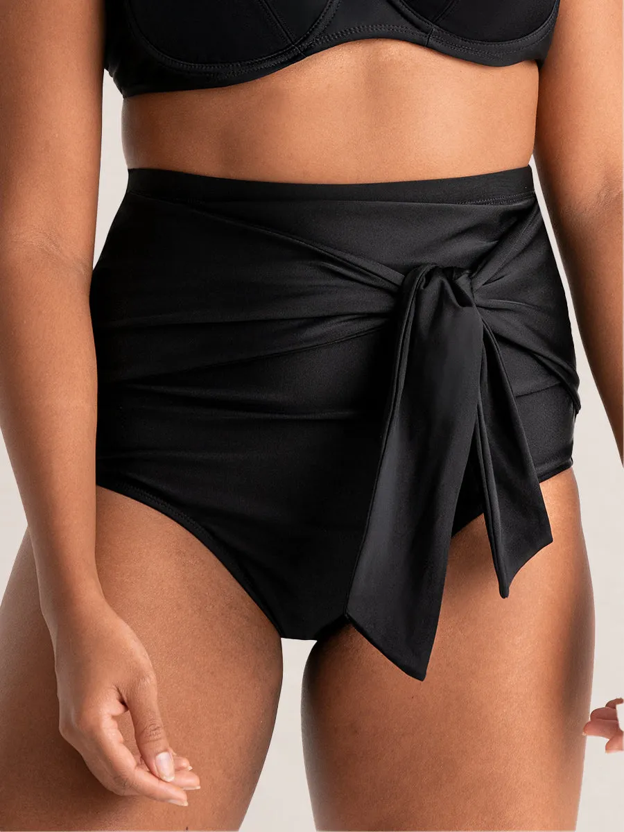 Shapermint Essentials High-Waisted Tie Belt Swim Bottom