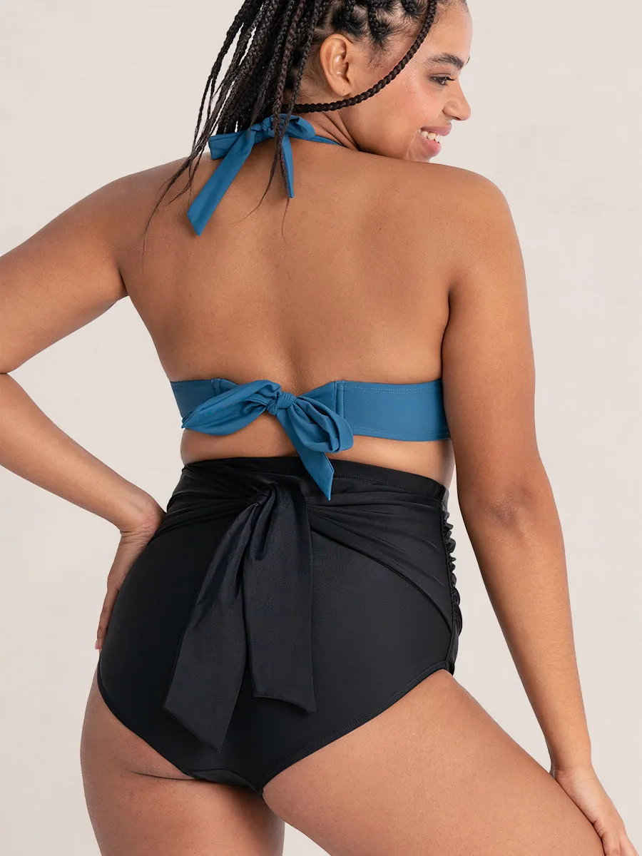 Shapermint Essentials High-Waisted Tie Belt Swim Bottom