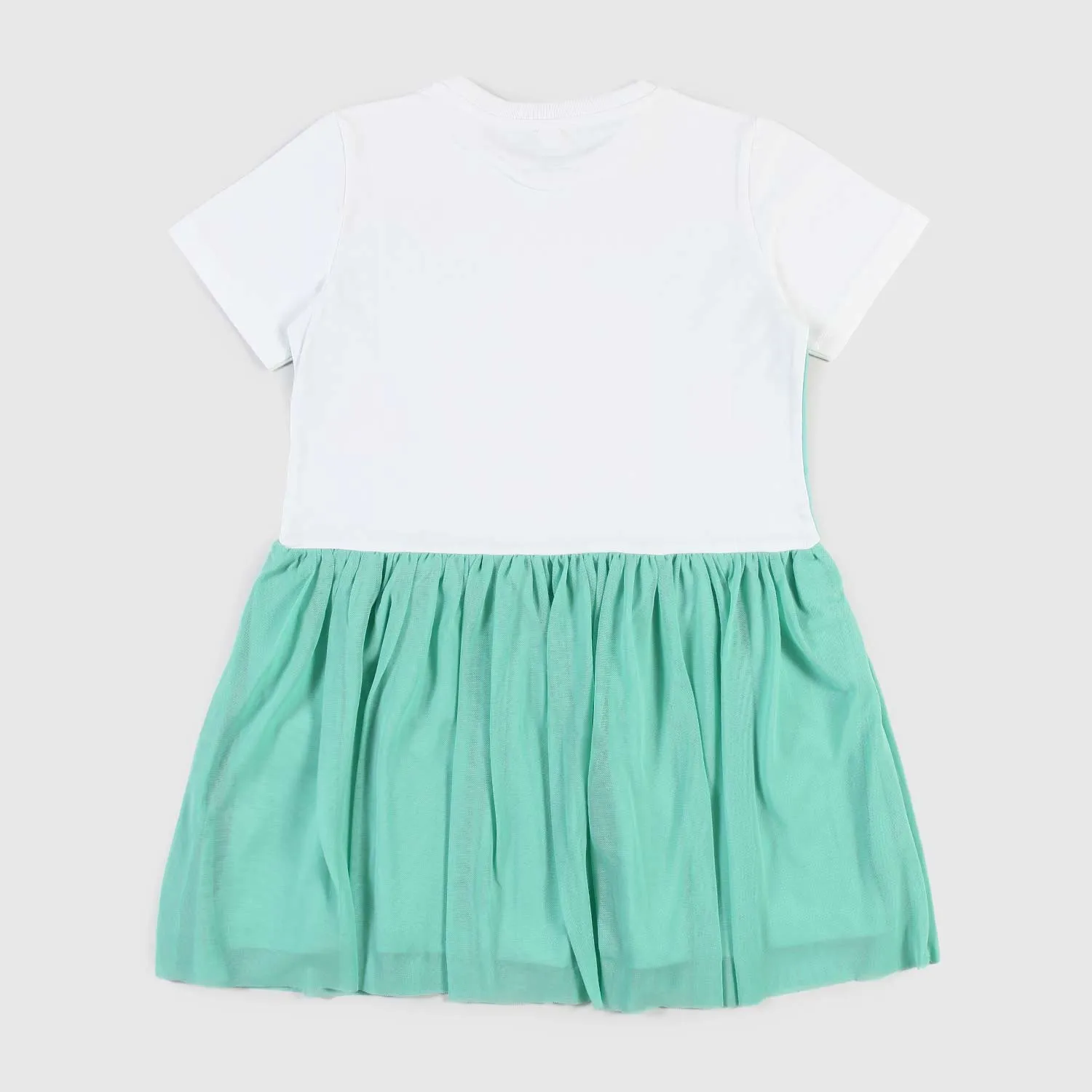 Stella Mccartney Baby Girl White And Sea Green Dress