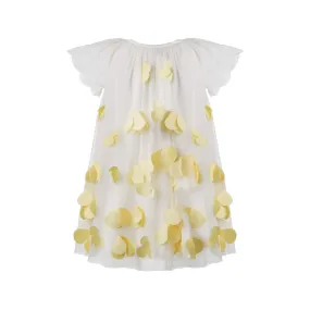 Stella Mccartney Ivory White Tulle Dress With Petals