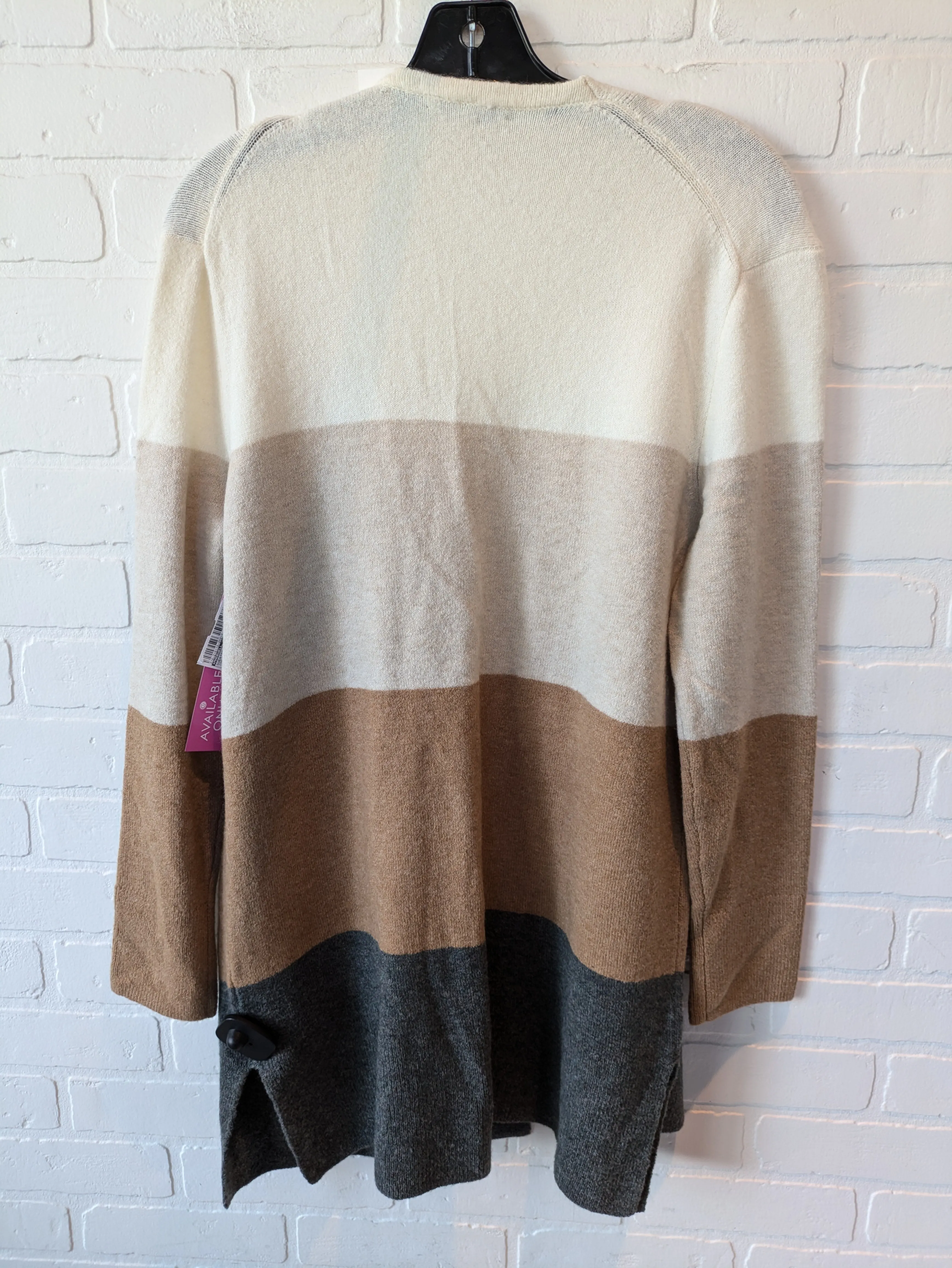 Sweater Cardigan By Madewell In Cream & Grey, Size: S