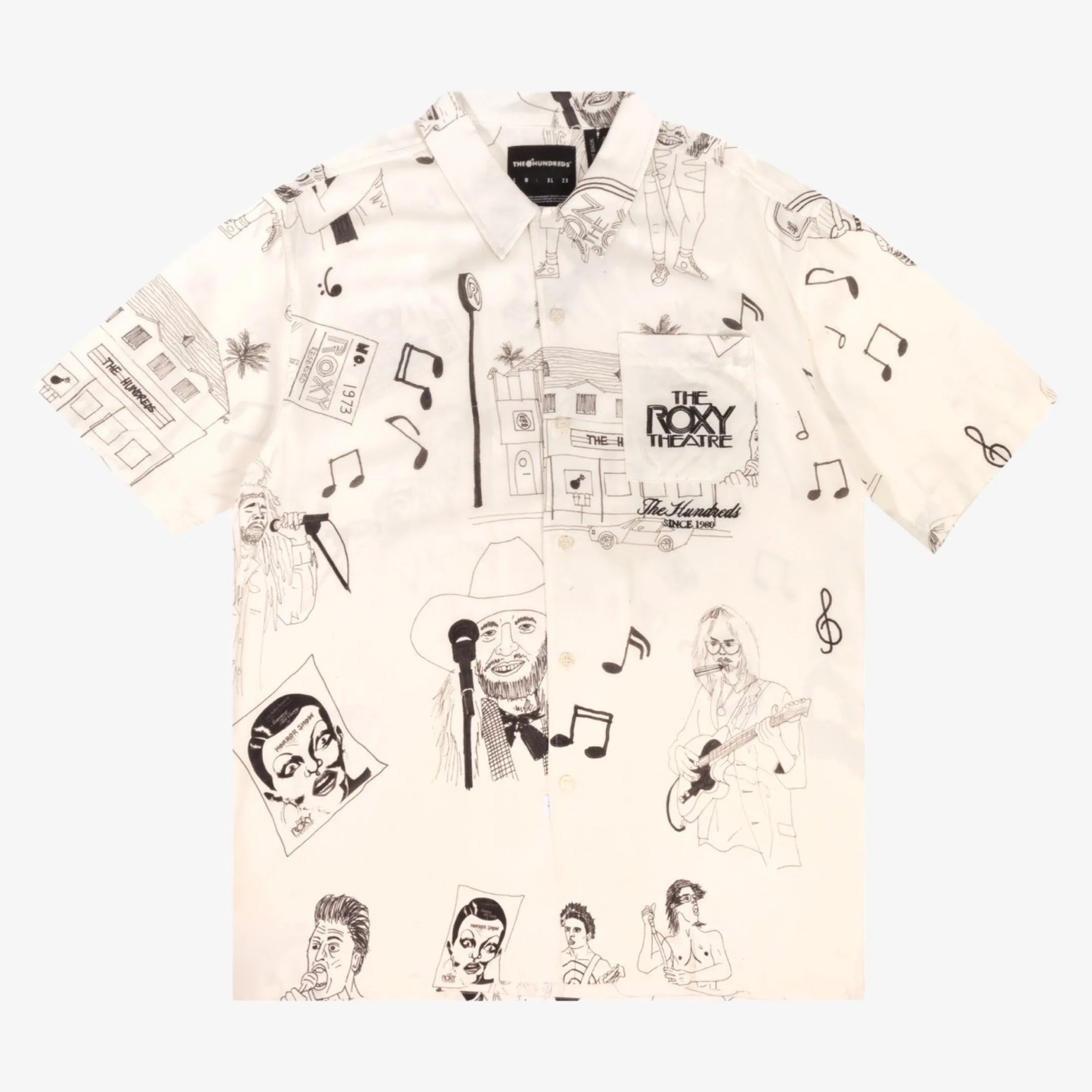 The Hundreds 'Performer / The ROXT Theatre' Button-Up White