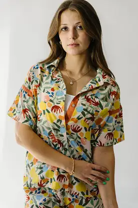 The Lively Button Up Blouse in Floral Multi