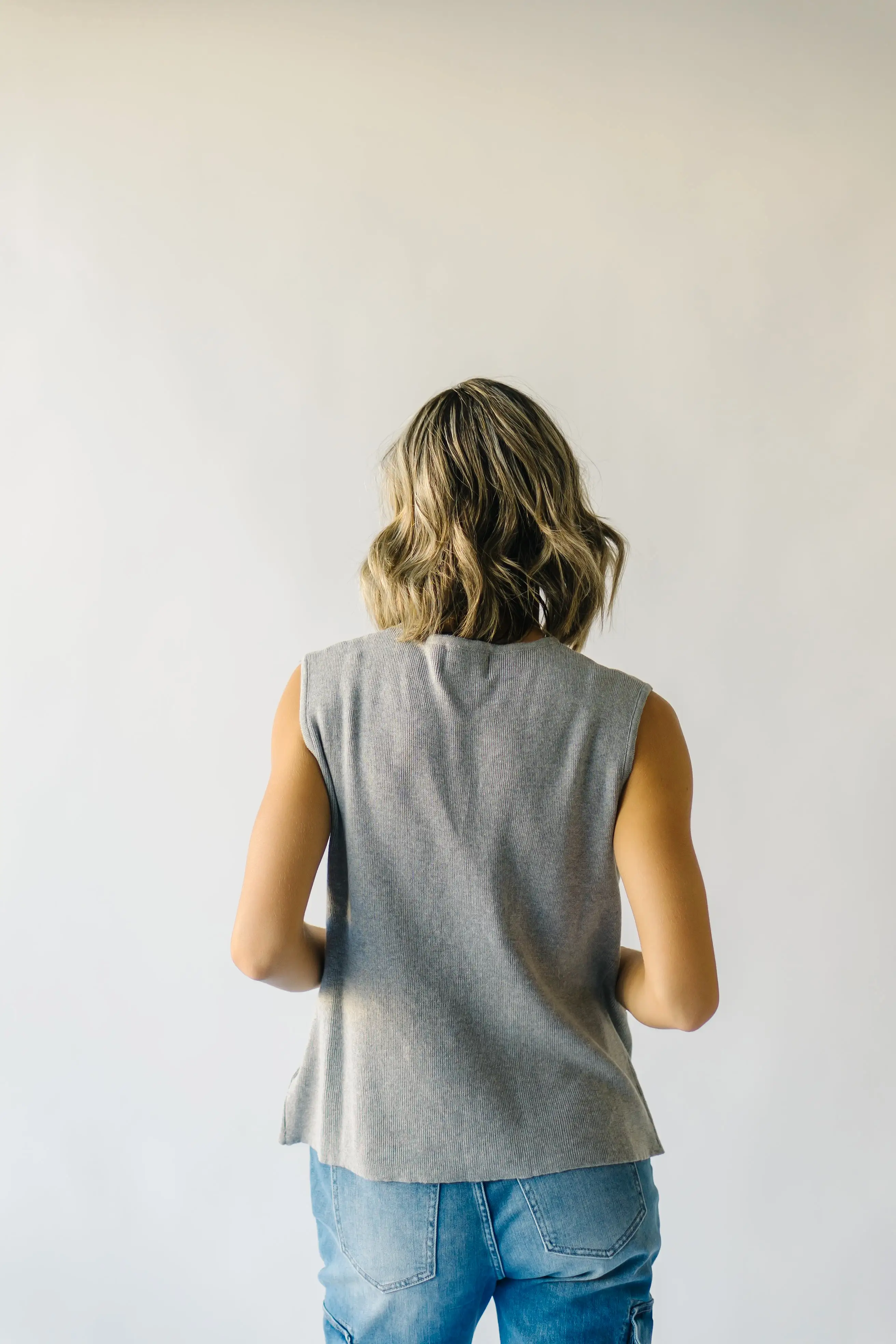 The Tilton Button-Down Vest in Heather Grey