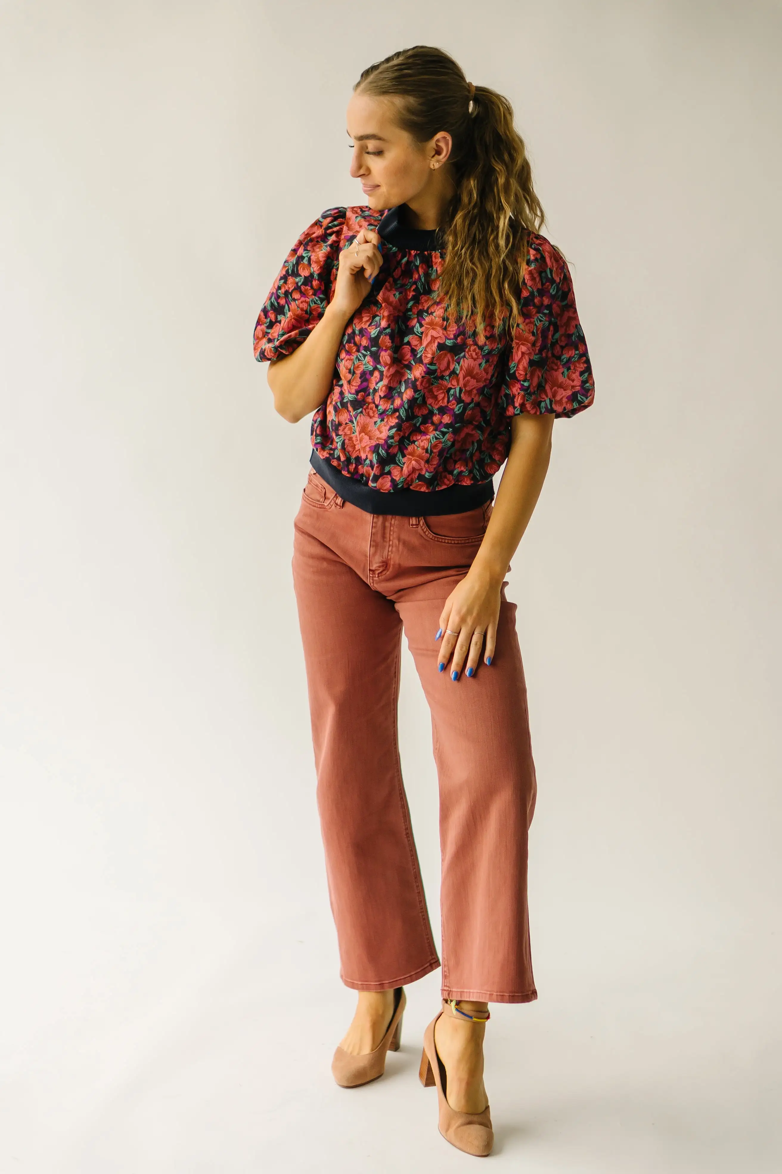 The Villaron Corduroy Patterned Blouse in Multi