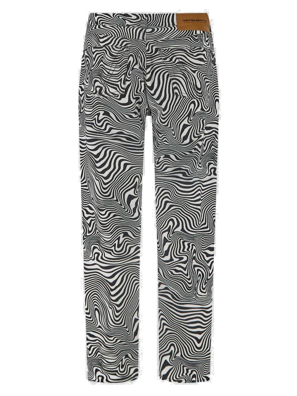 Vetements Zebra Printed Mid-Rise Jeans