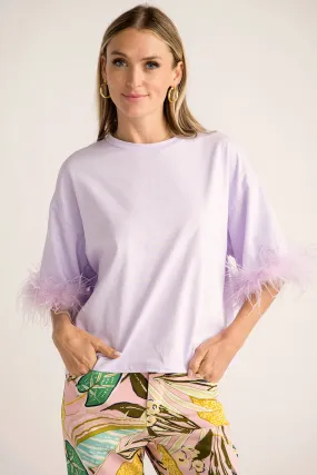 Vine and Love Feather Detail Top