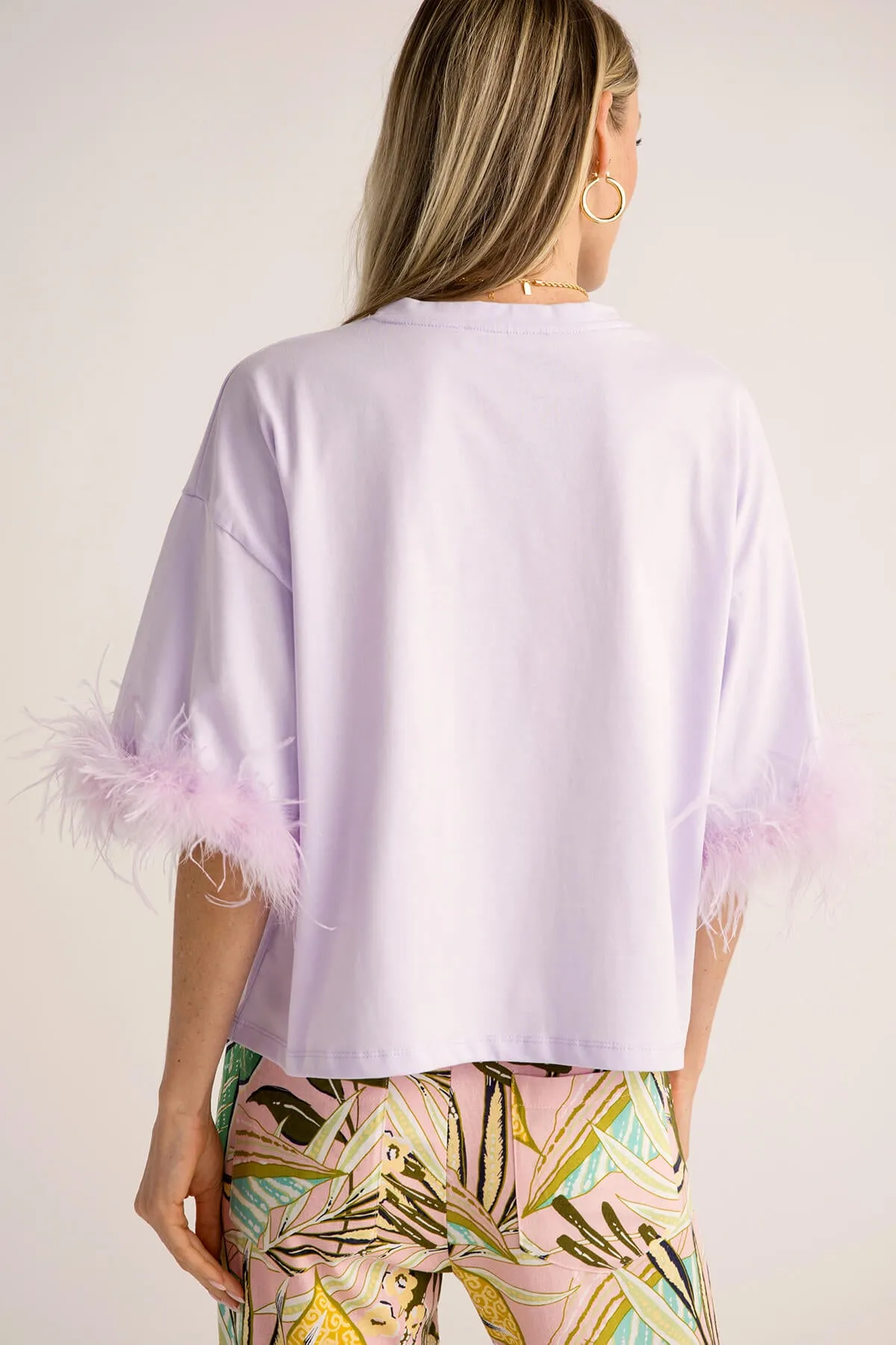 Vine and Love Feather Detail Top