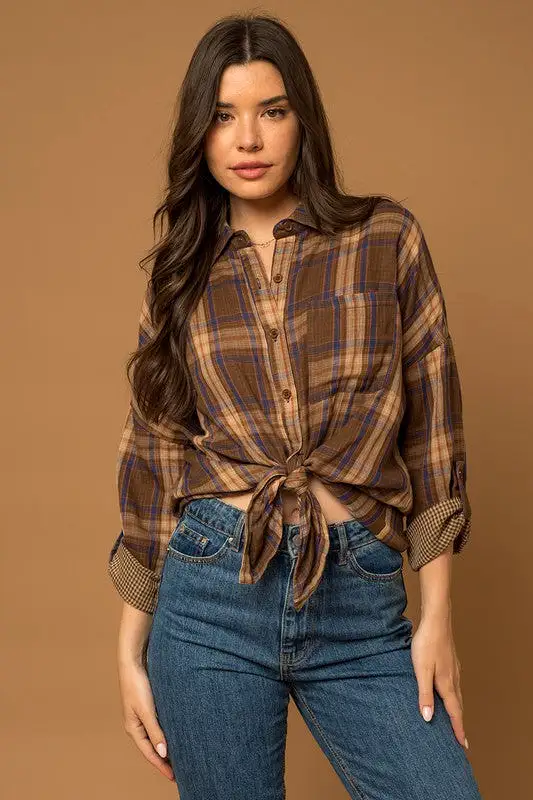 Vintage Plaid Button Down