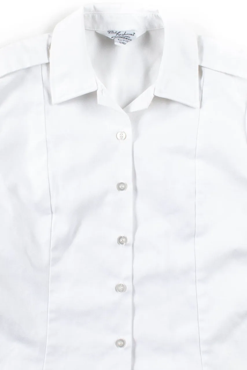 White Button Up Shirt w/ Epaulets