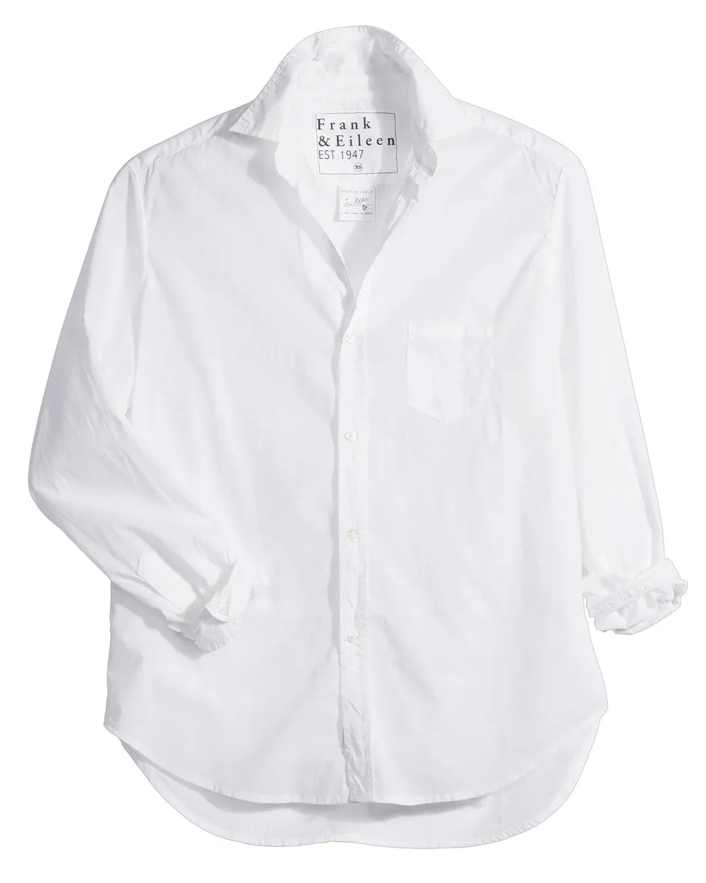 White Featherweight Relaxed Eileen Button Up Shirt