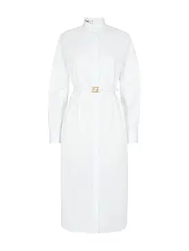 White poplin dress