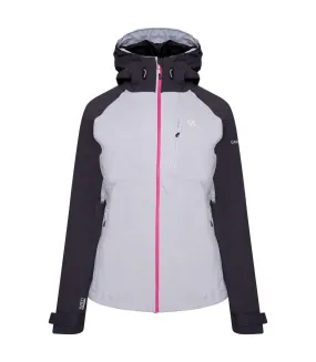 Womens/ladies veritas iii waterproof jacket celestial grey/ebony Dare 2B