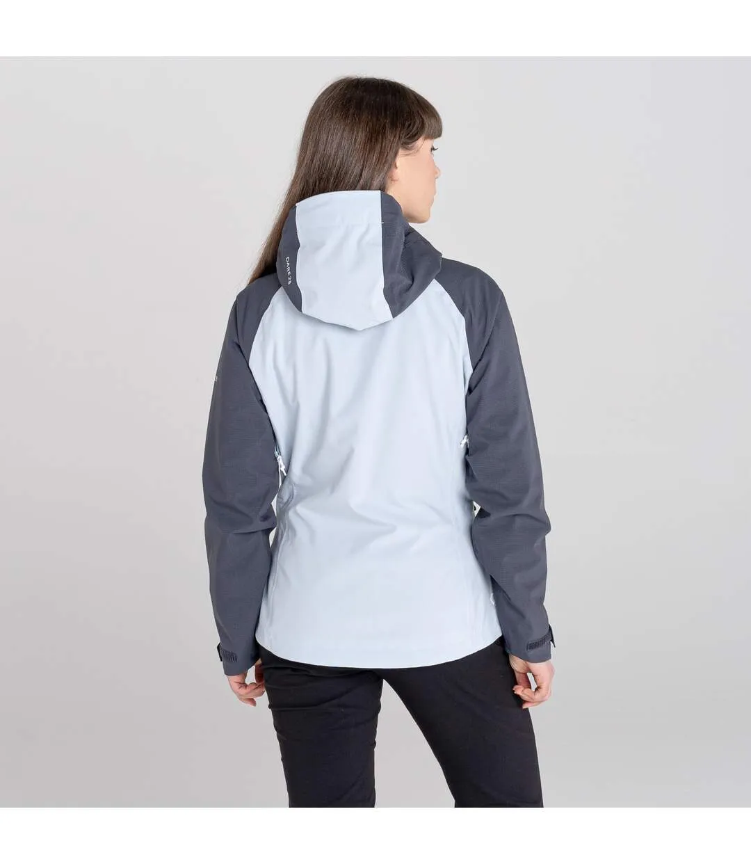 Womens/ladies veritas iii waterproof jacket celestial grey/ebony Dare 2B