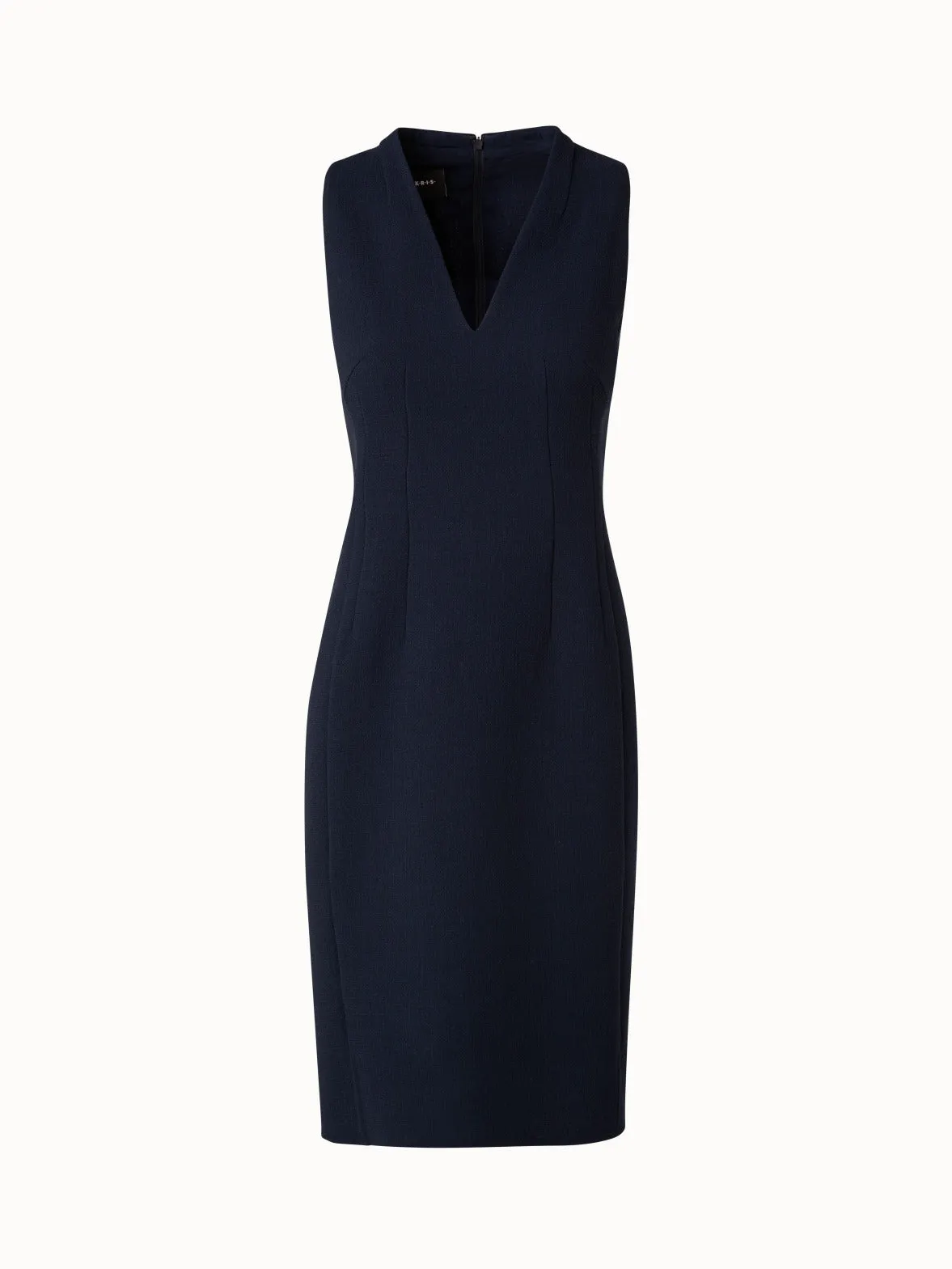 Wool Crêpe Double-Face Sheath Dress