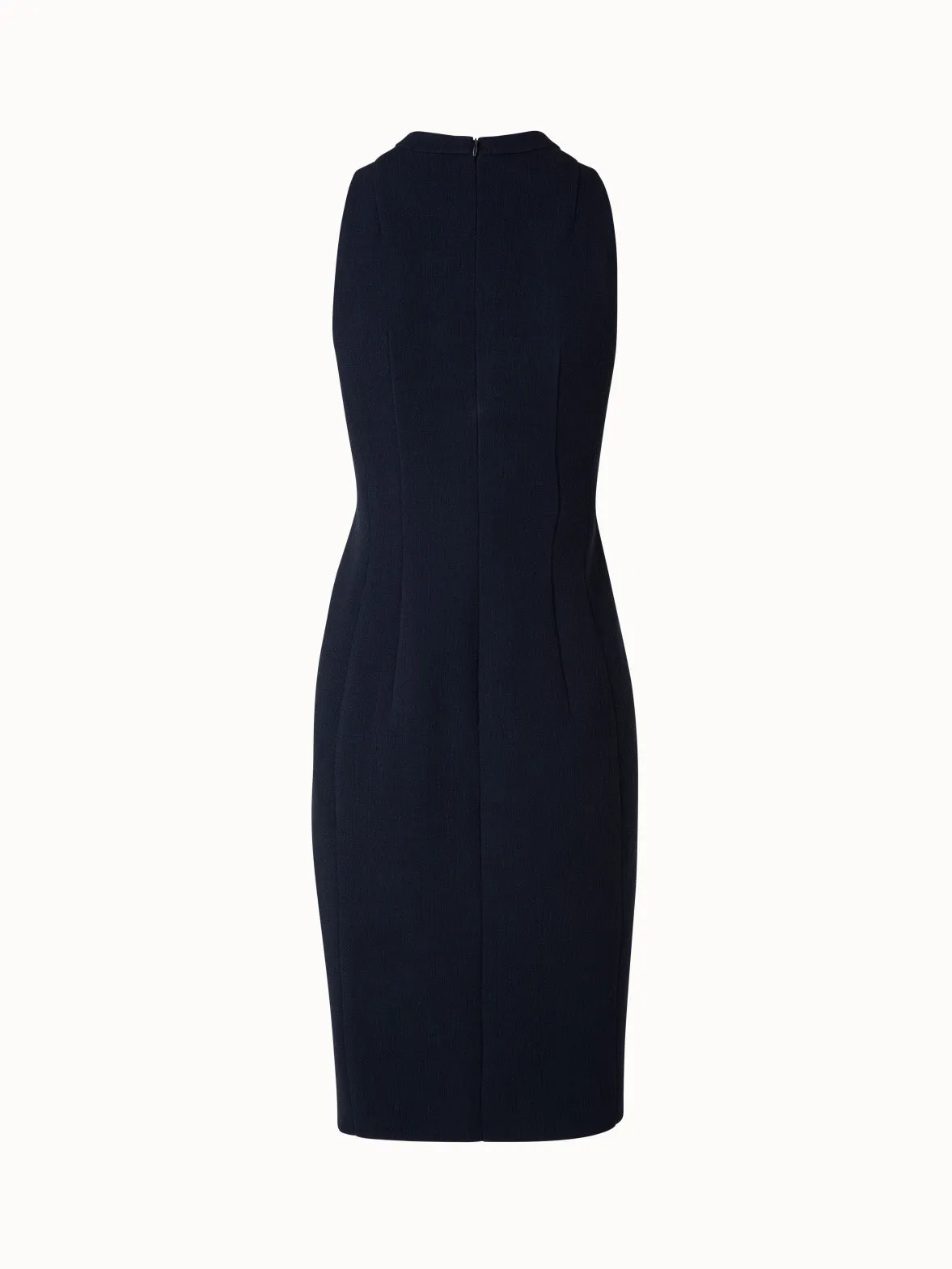 Wool Crêpe Double-Face Sheath Dress