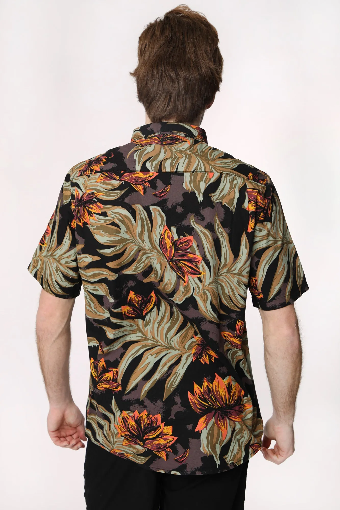 Zoo York Mens Tropical Printed Button-Up